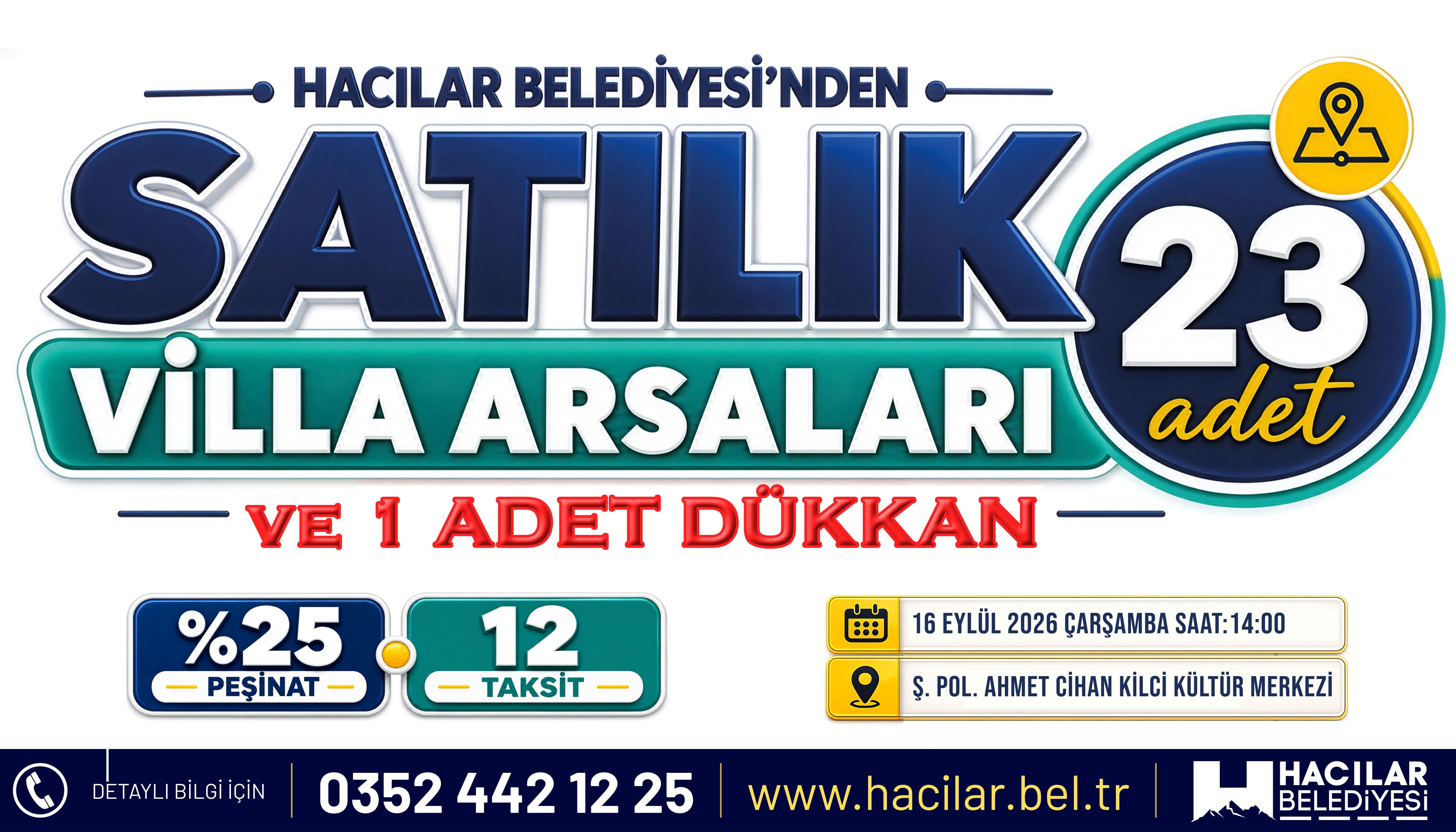 HACILAR'DA 23 VİLLA ARSASI İHALEYLE SATIŞA ÇIKIYOR