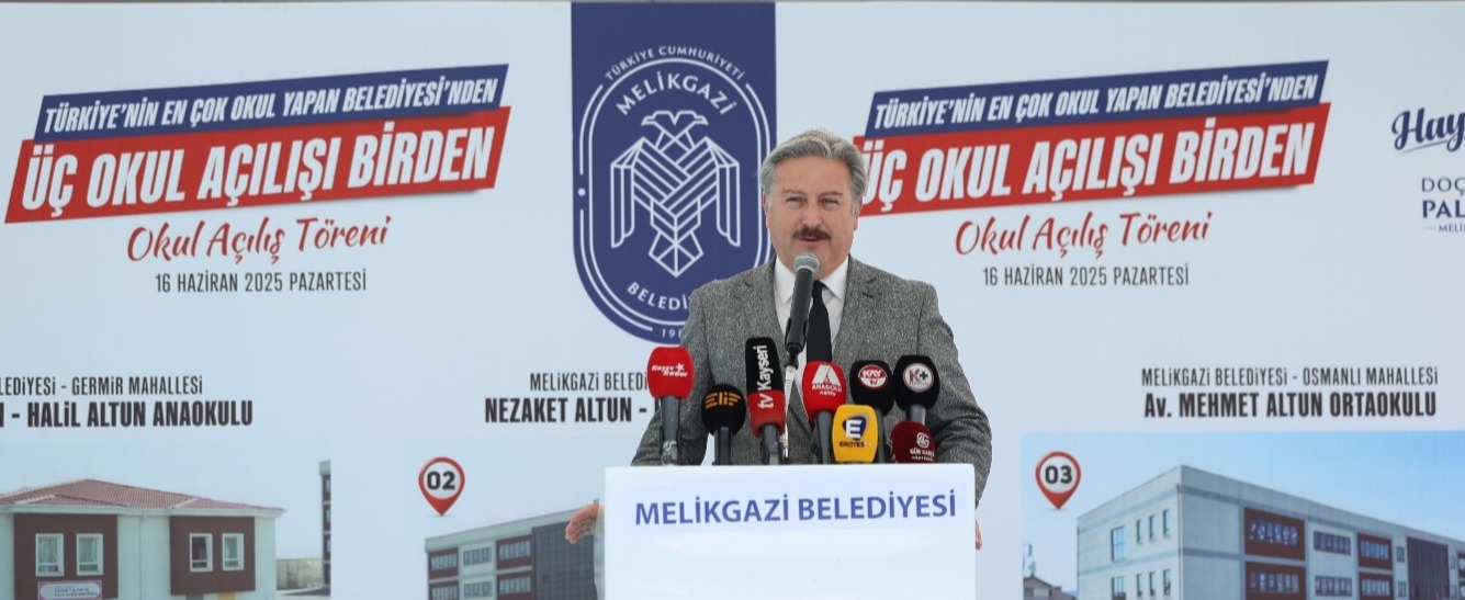 EĞİTİMDE REKOR KIRAN MELİKGAZİ BELEDİYESİ, 3 OKULU DAHA HİZMETE AÇTI