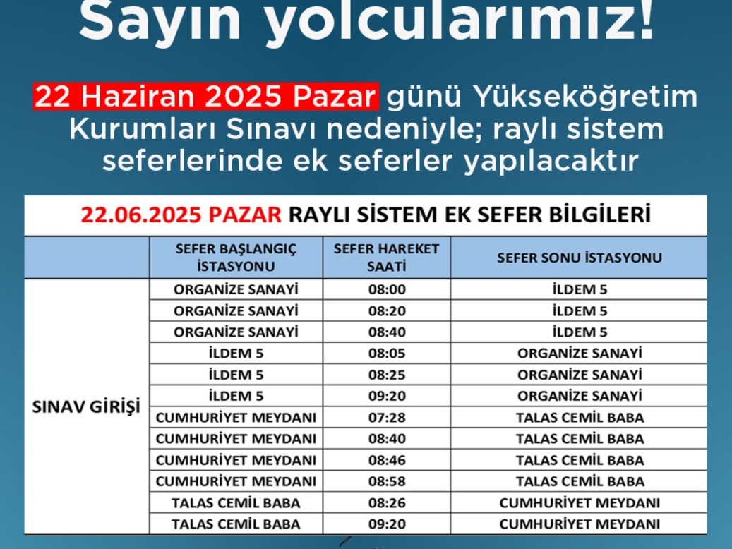 BAŞKAN BÜYÜKKILIÇ’TAN YKS ADAYLARINA “ÜCRETSİZ ULAŞIM” MÜJDESİ