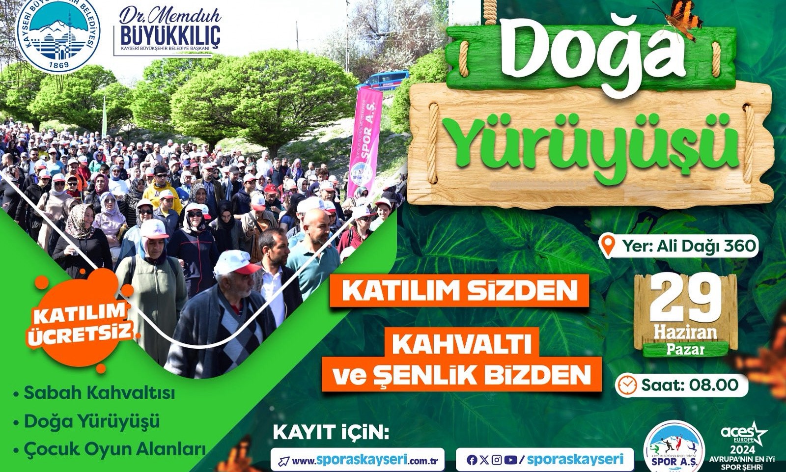 BÜYÜKŞEHİR’DEN DOĞA YÜRÜYÜŞÜNE DAVET