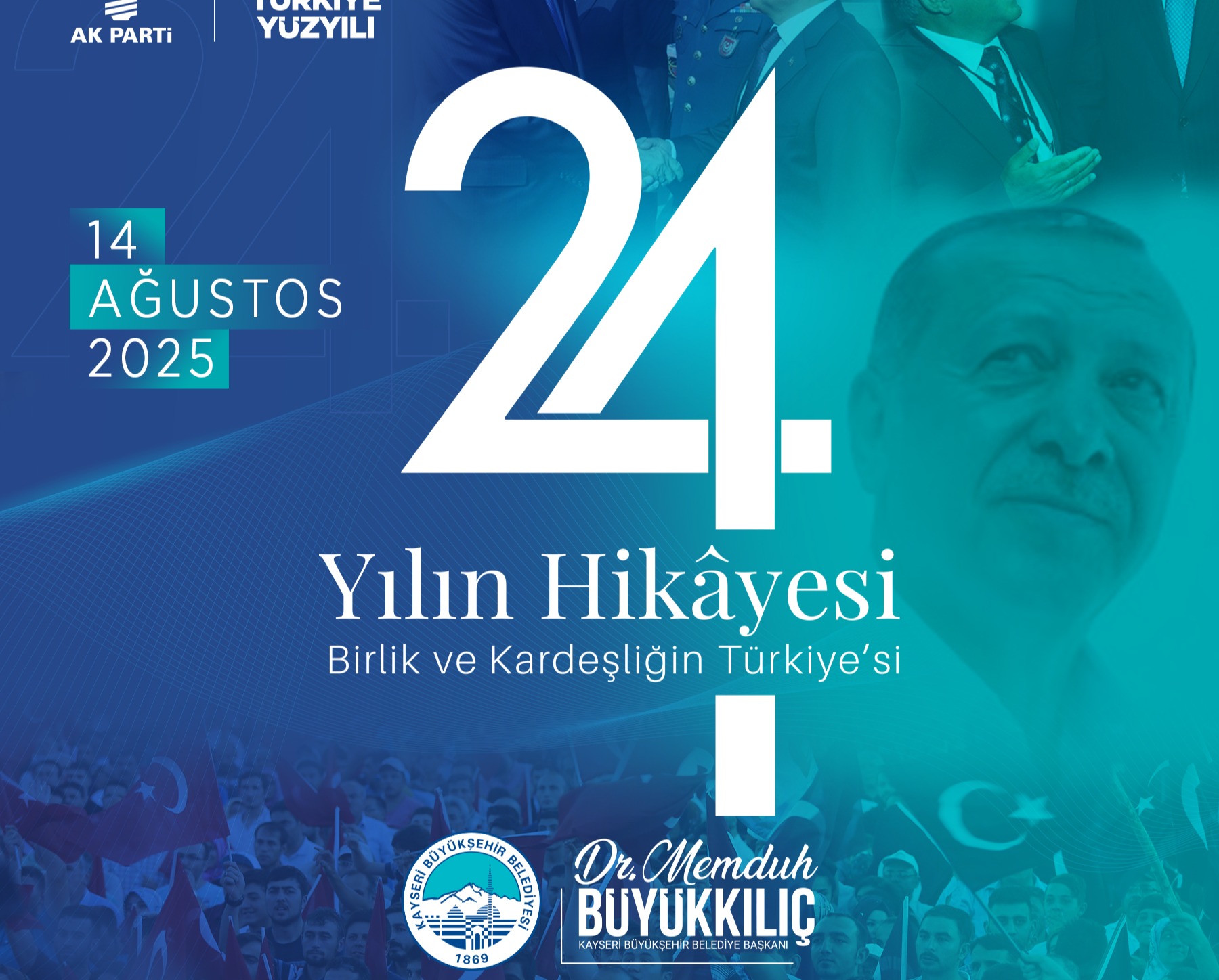 BAŞKAN BÜYÜKKILIÇ’TAN 24’ÜNCÜ YILDA “BİRLİK VE KARDEŞLİK” VURGUSU
