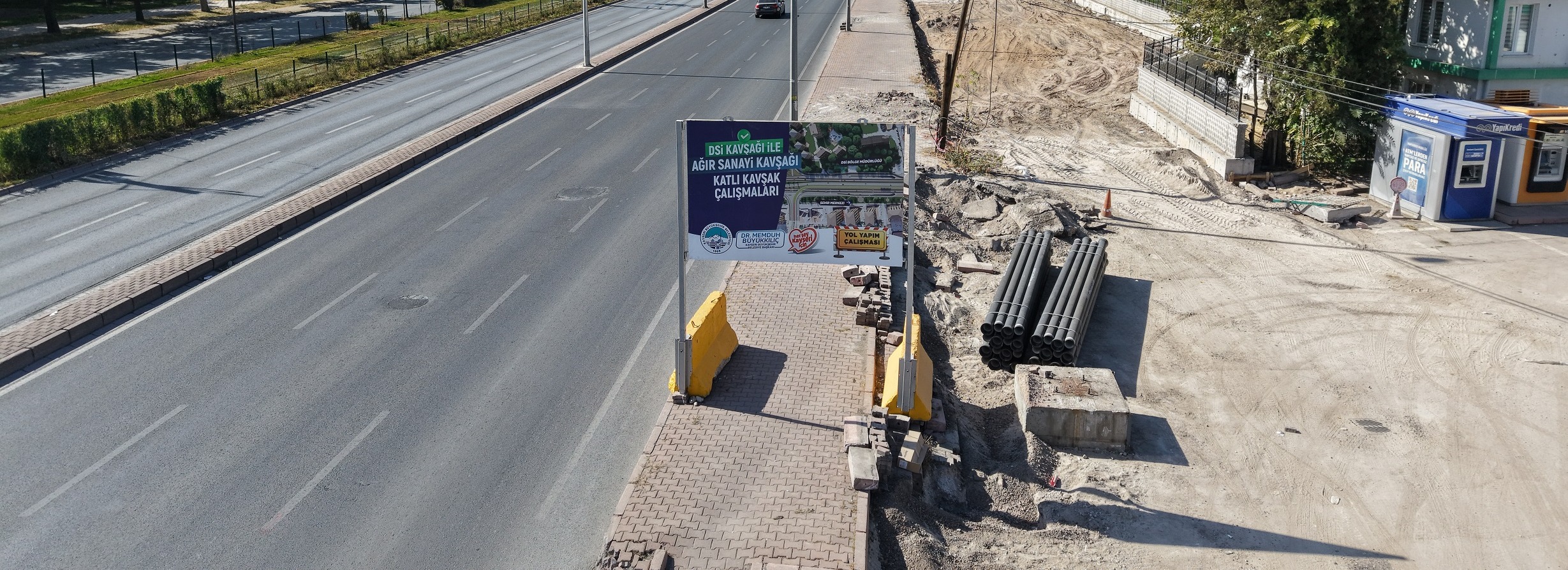 BAŞKAN BÜYÜKKILIÇ’IN 295 MİLYON TL’LİK PROJESİ DSİ-AĞIR SANAYİ KATLI KAVŞAK ÇALIŞMALARINA BAŞLANDI