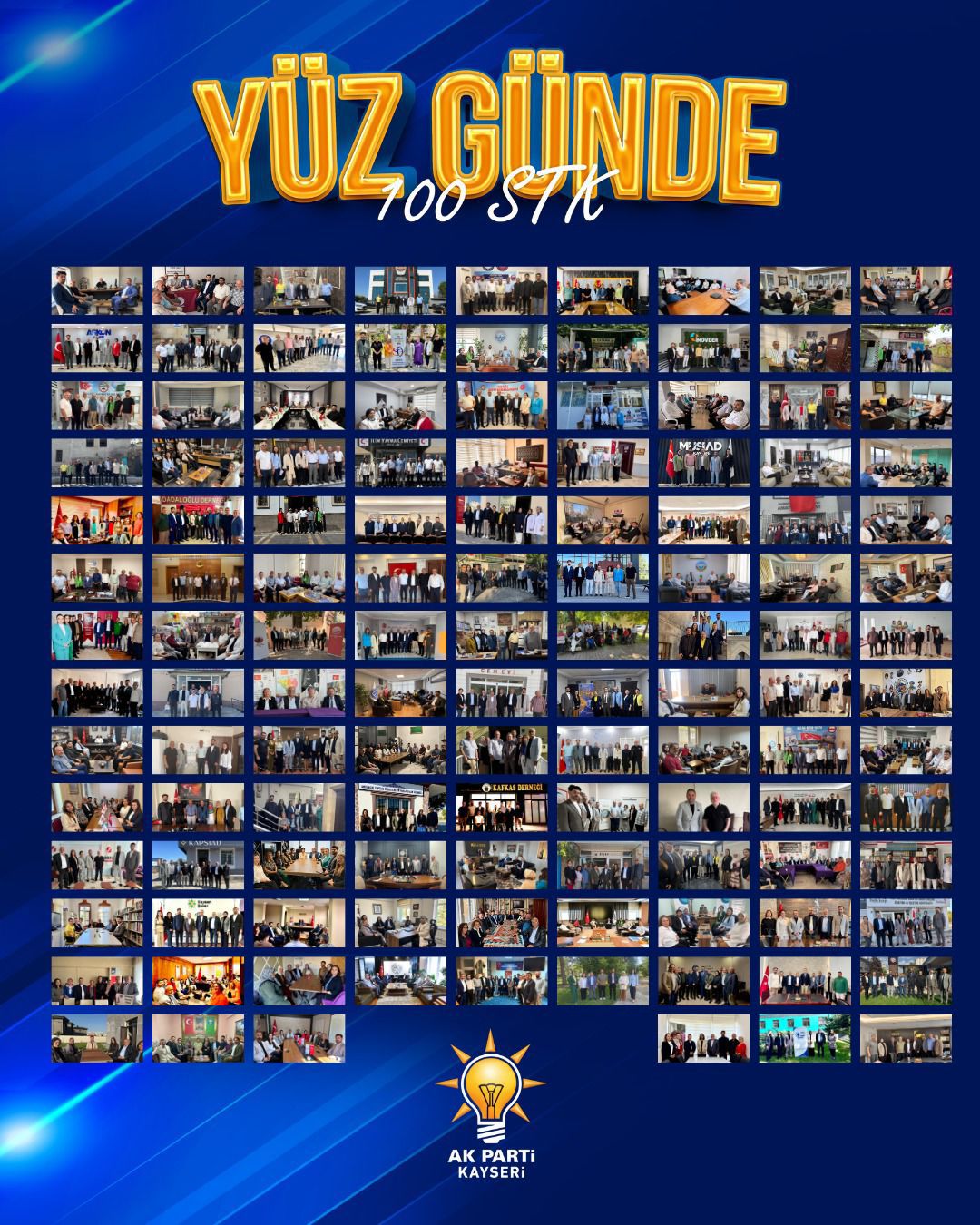 AK Parti Kayseri İl Teşkilatı’ndan “Yüz Günde 100 STK Ziyareti” Programı