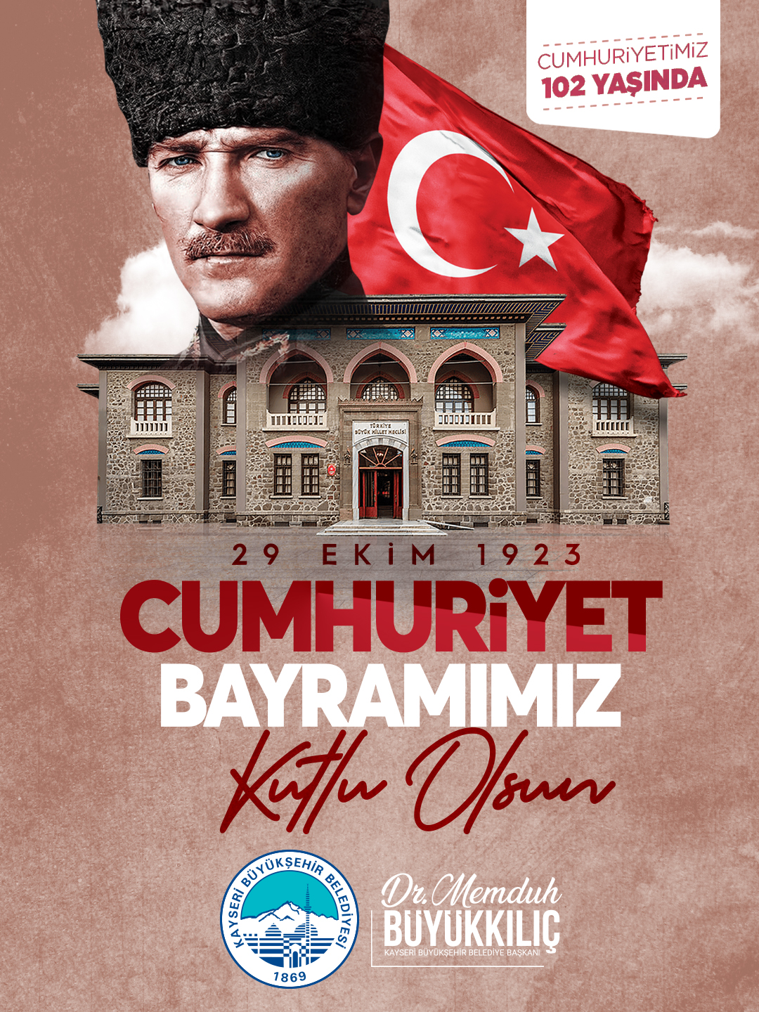 BAŞKAN BÜYÜKKILIÇ’TAN CUMHURİYETİN 102. YILI MESAJI