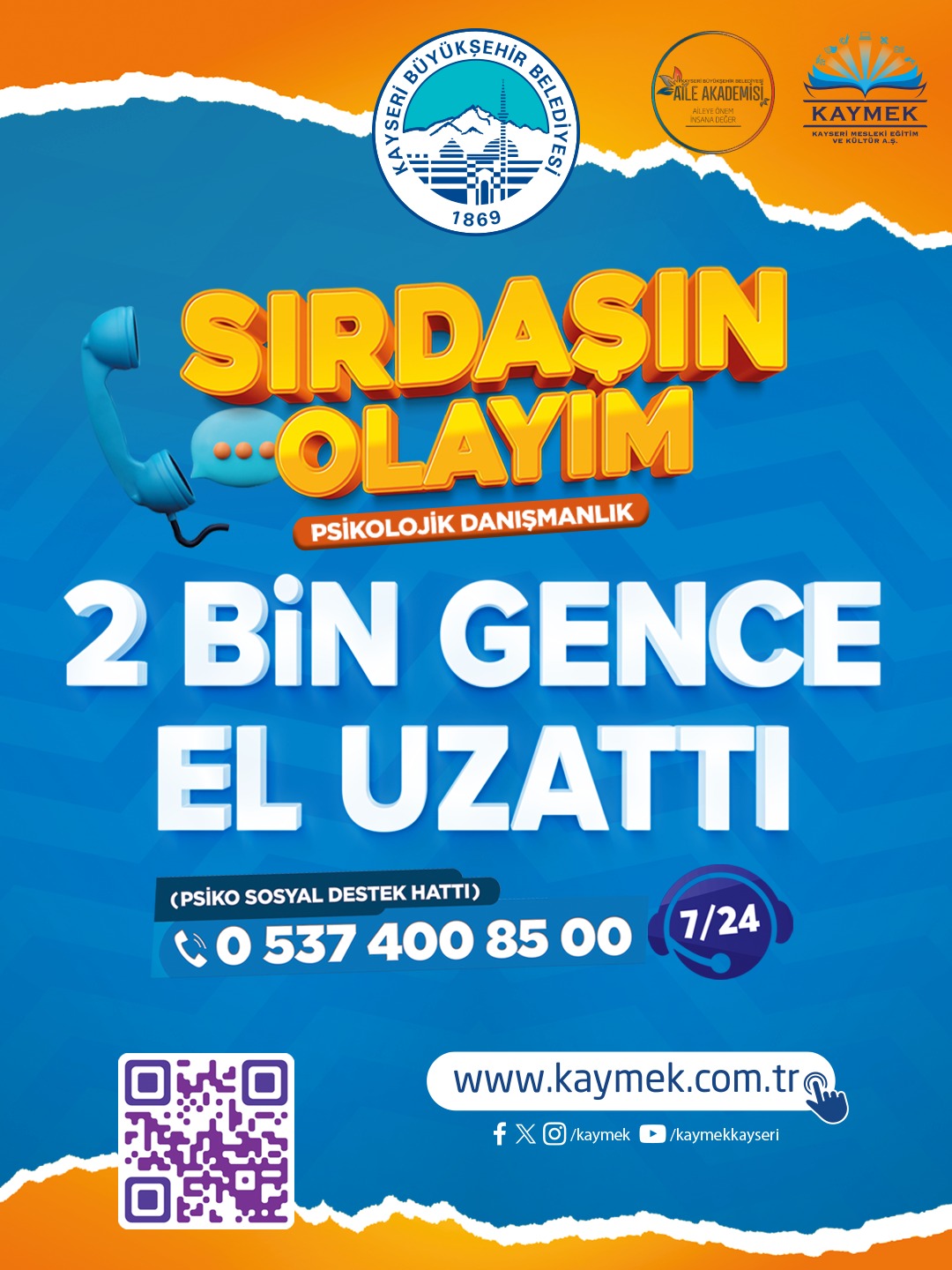 BÜYÜKŞEHİR’İN HASSAS VE ÖNEMLİ HİZMETİ SIRDAŞIN OLAYIM, 2 BİN GENCE EL UZATTI