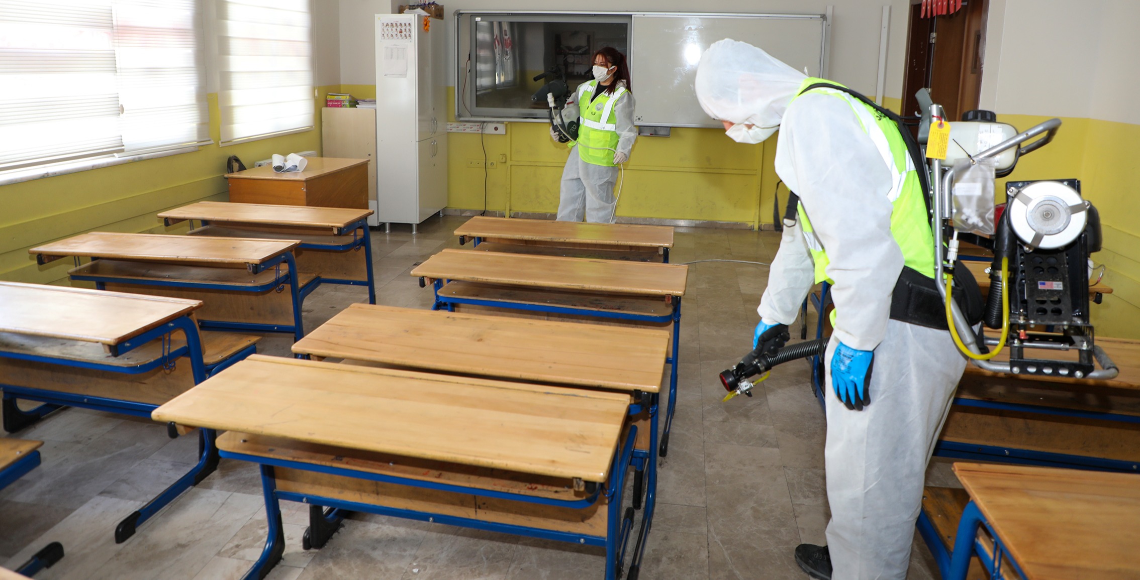 TALAS'TAKİ OKULLARDA ARA TATİL TEMİZLİĞİ