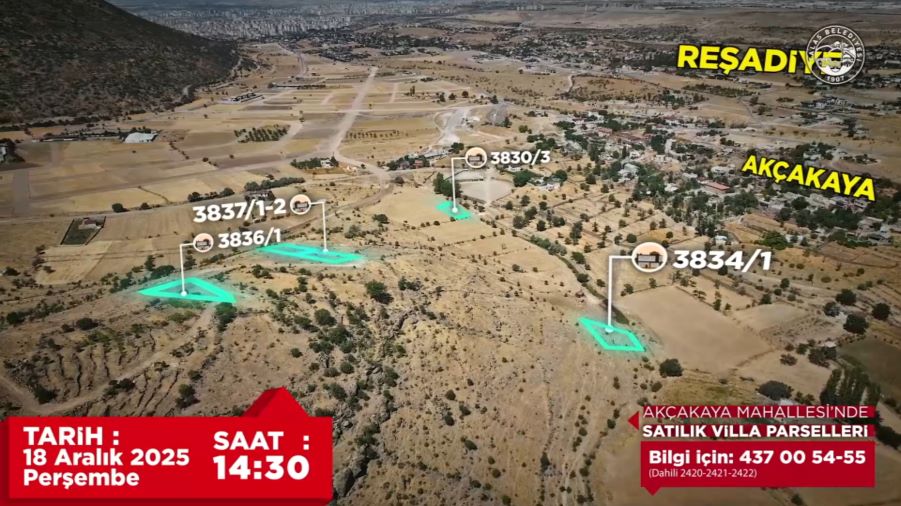 TALAS BELEDİYESİNİN VİLLA PARSELİ FIRSATINA SAYILI SAATLER