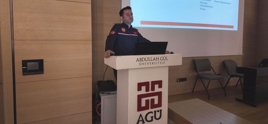 BÜYÜKŞEHİR’DEN AGÜ’DE AFET FARKINDALIK VE YANGIN EĞİTİMİ