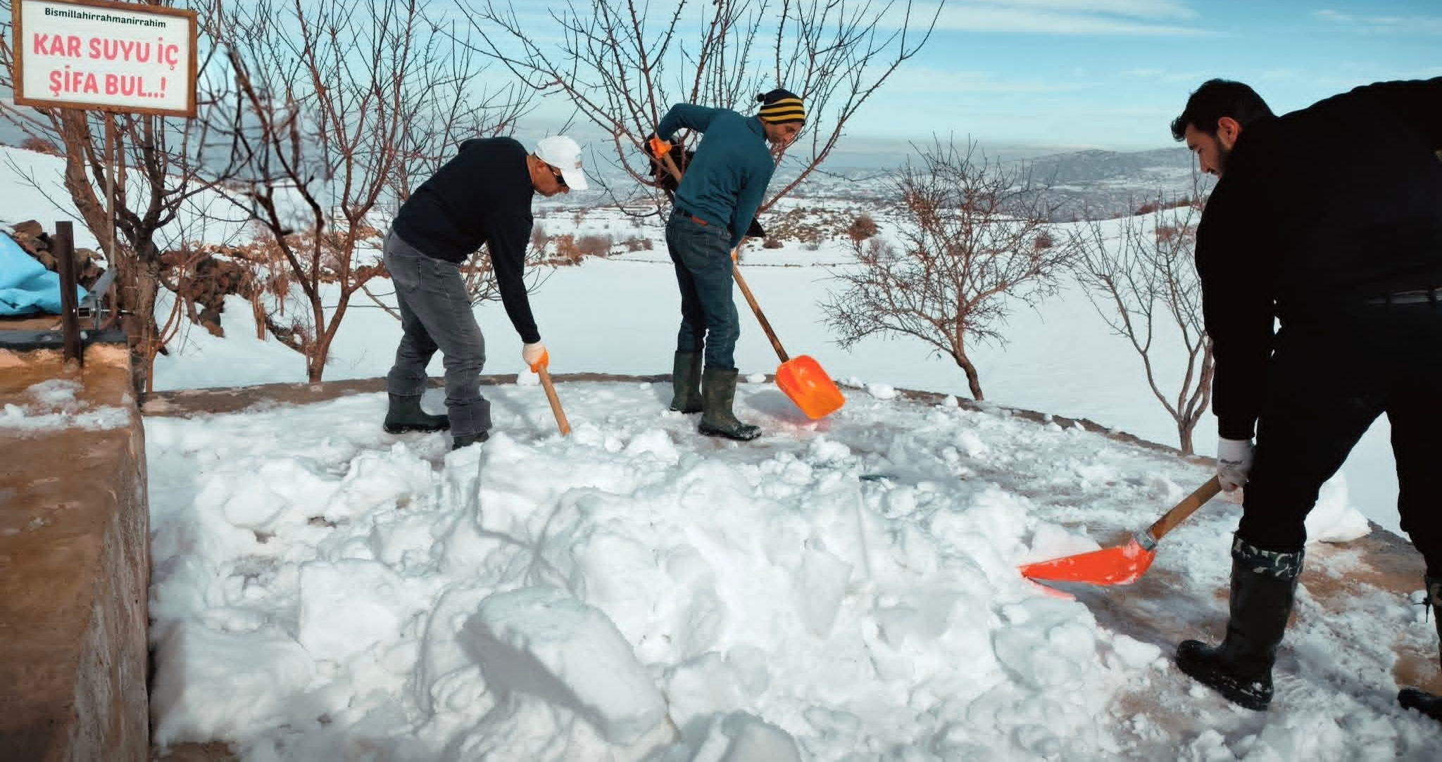 İncesu’da yoğun kar yağışıyla 500 yıllık gelenek sürdürülüyor