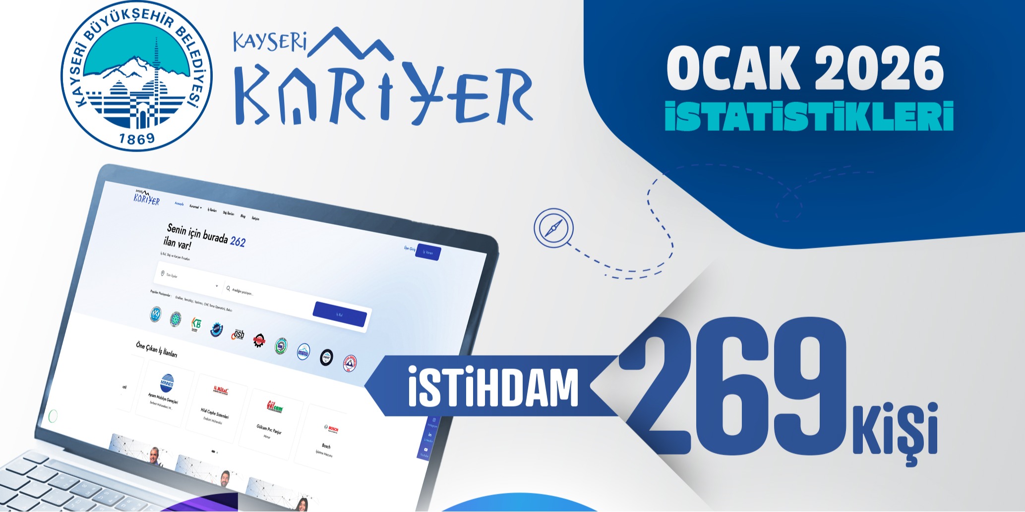 KAYSERİ KARİYER MERKEZİ, OCAK AYINDA 269 İSTİHDAMA KÖPRÜ OLDU