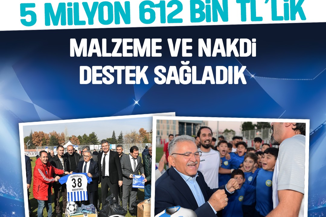 SPORUN VE SPORCUNUN DOSTU BAŞKAN BÜYÜKKILIÇ’TAN AMATÖR SPORA 5,6 MİLYON TL’LİK DEV DESTEK