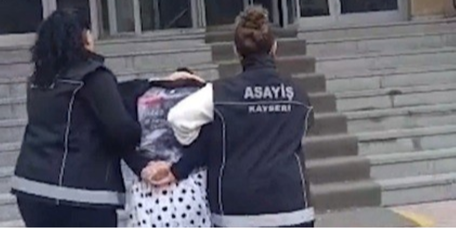 Kayseri’de 12 yıl 10 ay hapisle aranan kadın hükümlü yakalandı