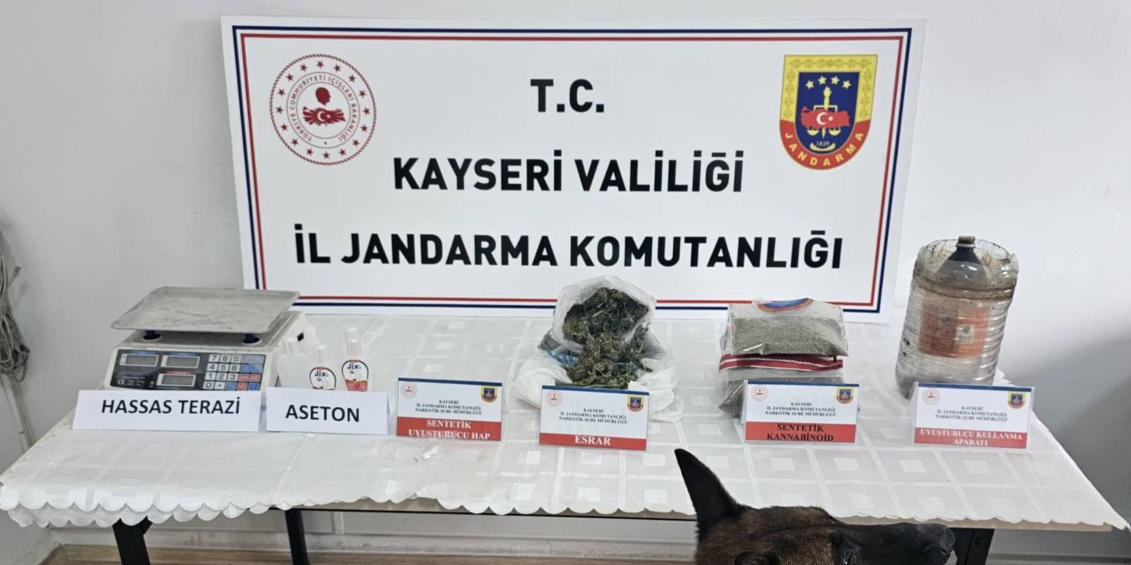 Kayseri'de uyuşturucu operasyonu: 2 gözaltı