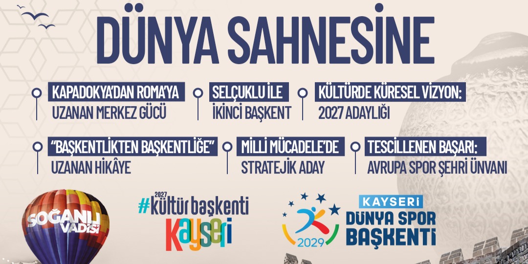 BÜYÜKŞEHİR İLE TARİHİN BAŞKENTİNDEN DÜNYA SAHNESİNE: “KAYSERİ VİZYONU”