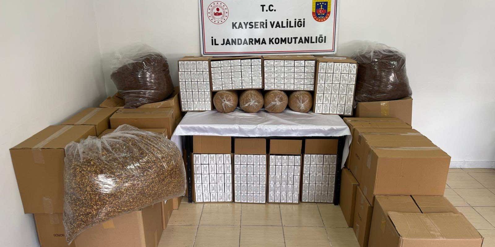 Kayseri’de 200 kilo kaçak tütün ele geçirildi 