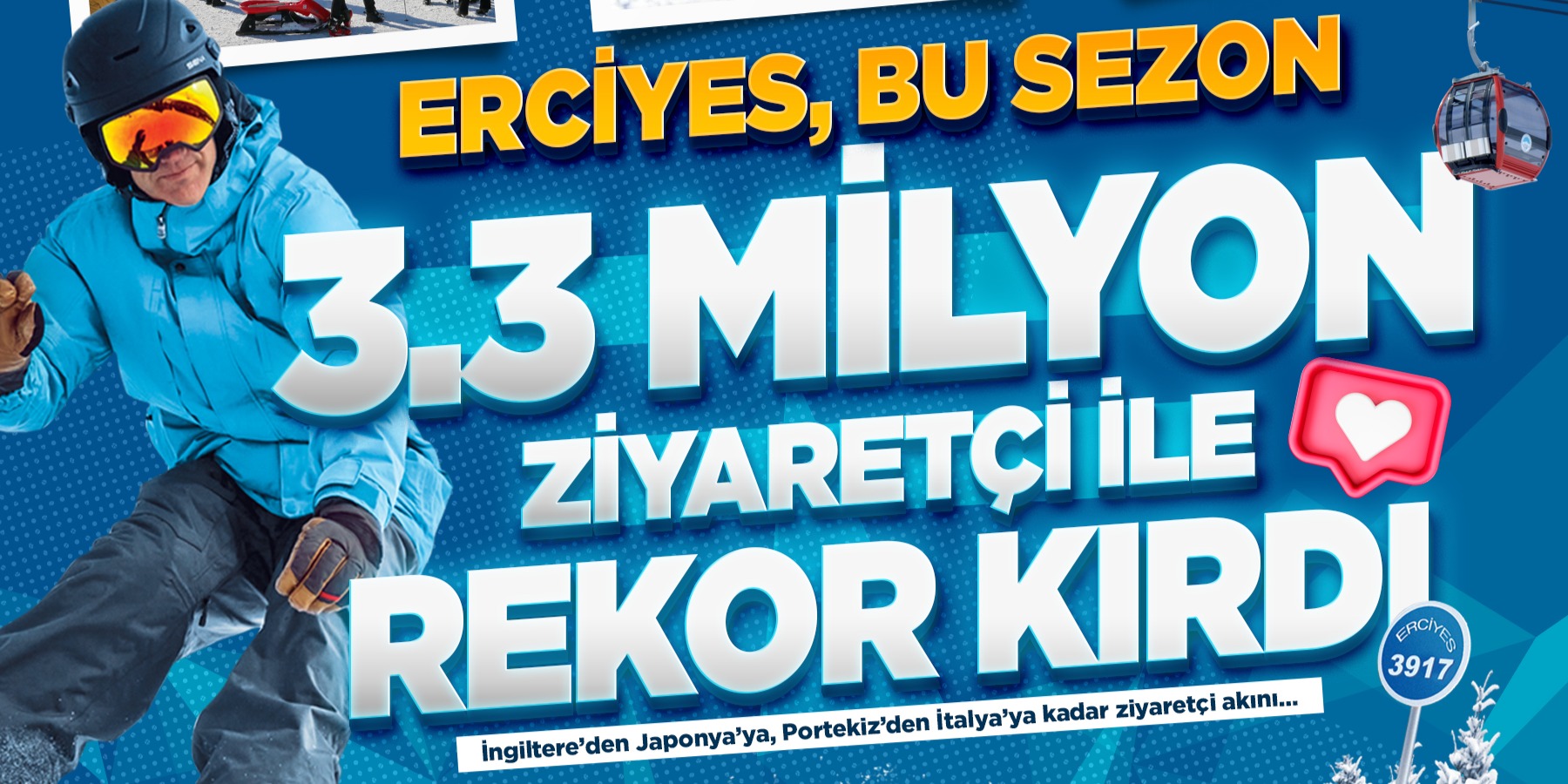 BAŞKAN BÜYÜKKILIÇ’TAN ERCİYES’TE REKOR AÇIKLAMASI: “TARİHİN EN UZUN VE EN YOĞUN SEZONUNU YAŞADIK”
