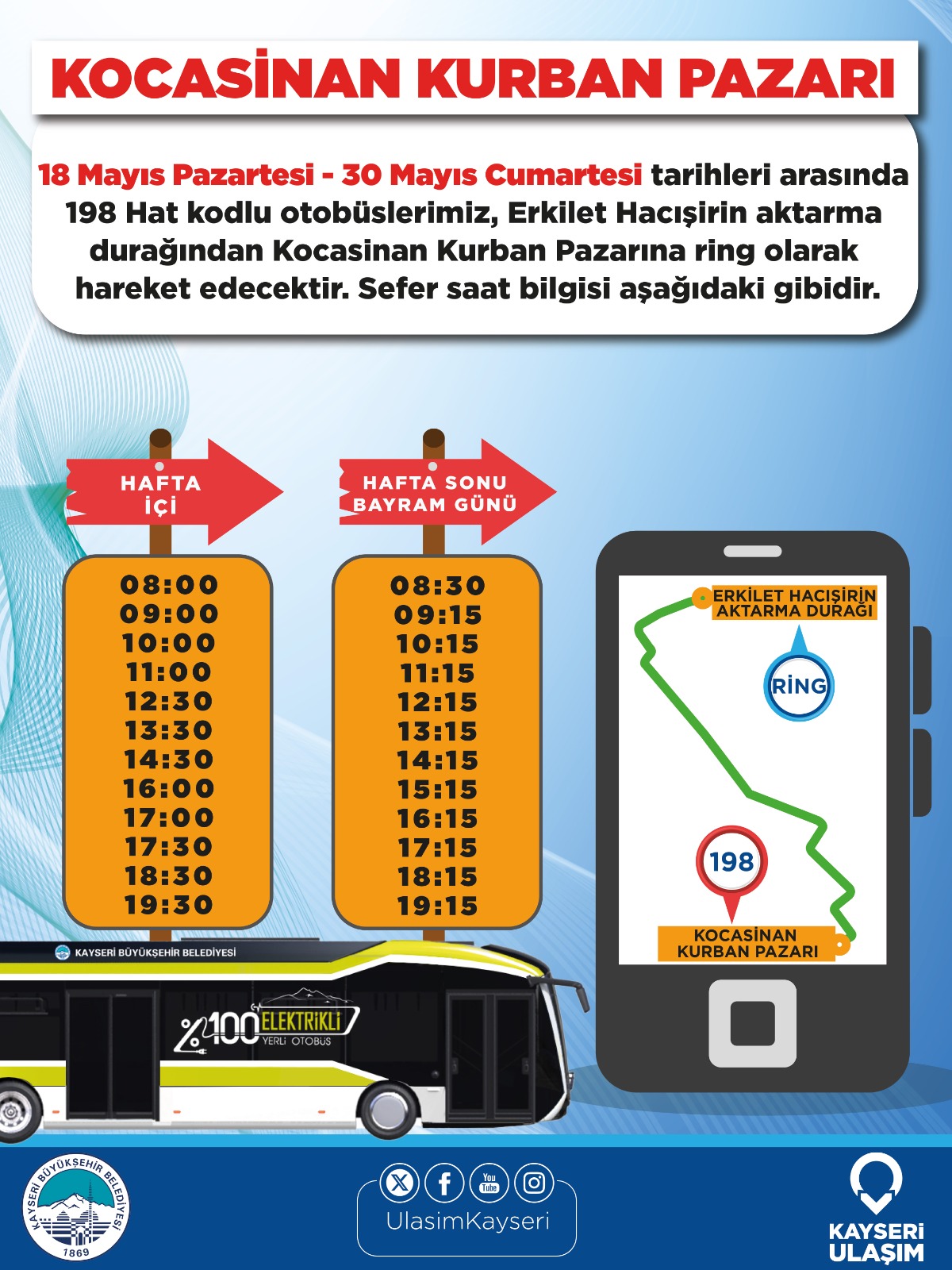 BÜYÜKŞEHİR’İN KURBAN PAZARLARINA ULAŞIMI KOLAYLAŞTIRAN OTOBÜS SEFERLERİ BAŞLIYOR