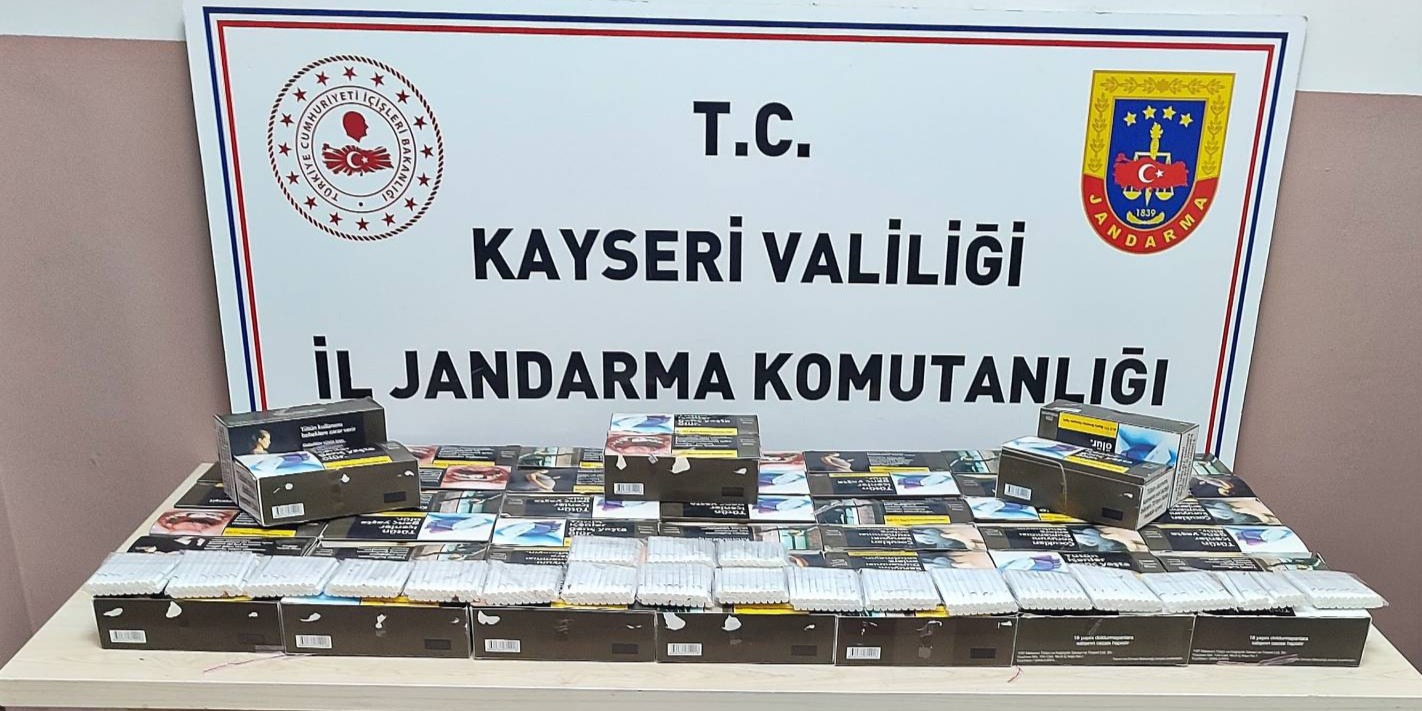 Kayseri’de 10 bin adet tütün doldurulmuş kaçak makaron ele geçirildi