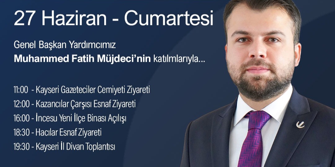 Muhammed Fatih Müjdeci Kayseri'ye Geliyor