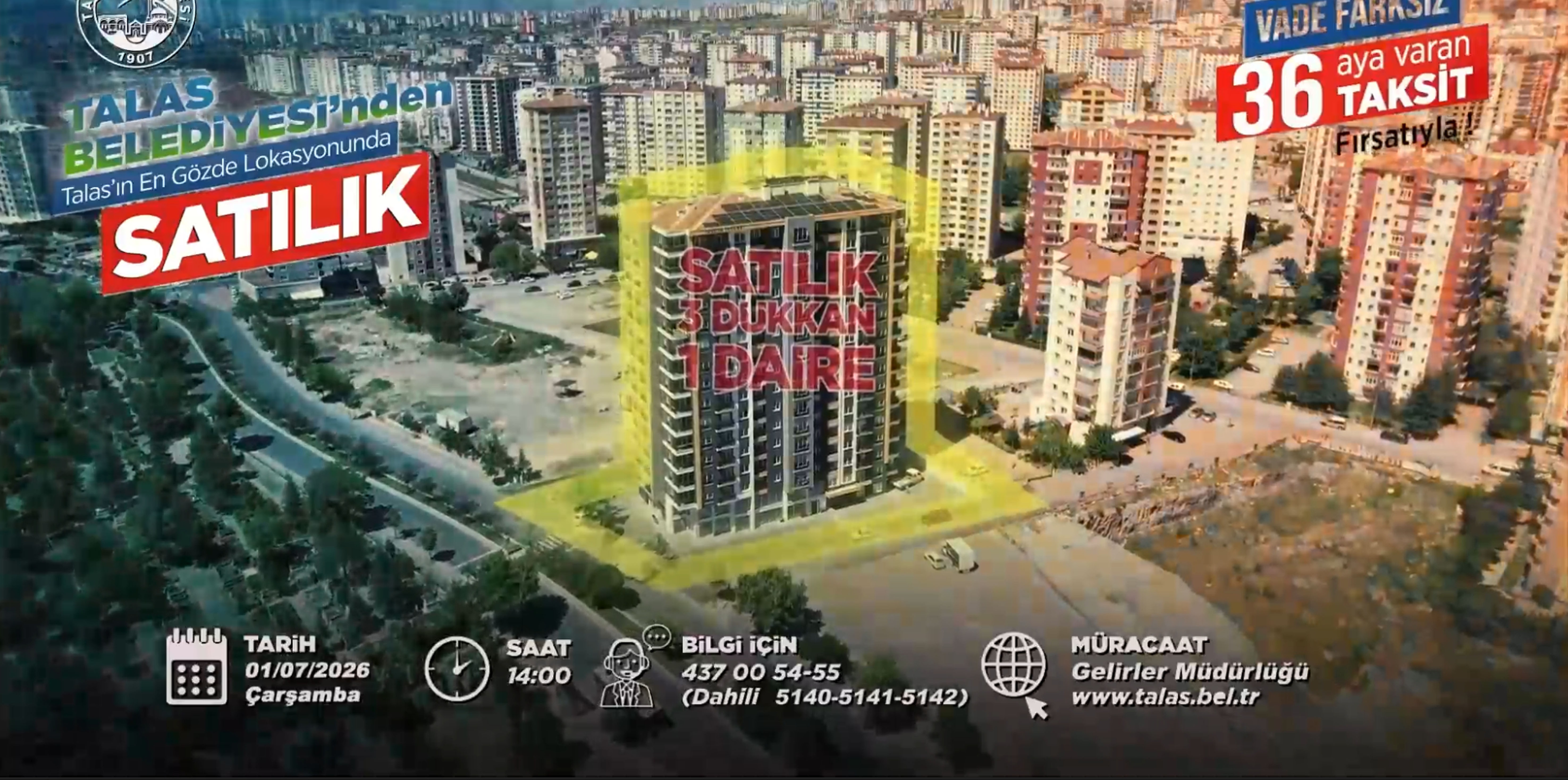TALAS’TA KONUT, TİCARET VE VİLLA ARSASI FIRSATINA SAYILI GÜNLER
