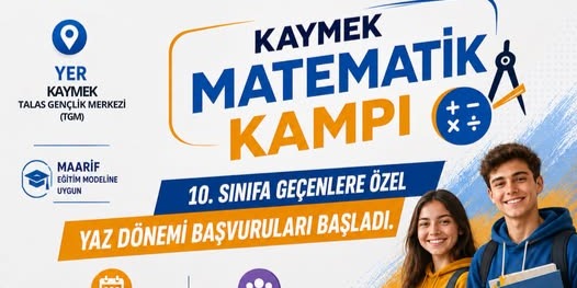 KAYMEK MATEMATİK KAMPI'NDA YAZ DÖNEMİ BAŞVURULARI BAŞLADI
