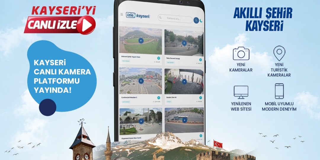 BAŞKAN BÜYÜKKILIÇ’TAN DİJİTAL KAYSERİ VİZYONUNDA YENİ ADIM: İZLE.KAYSERİ.BEL.TR