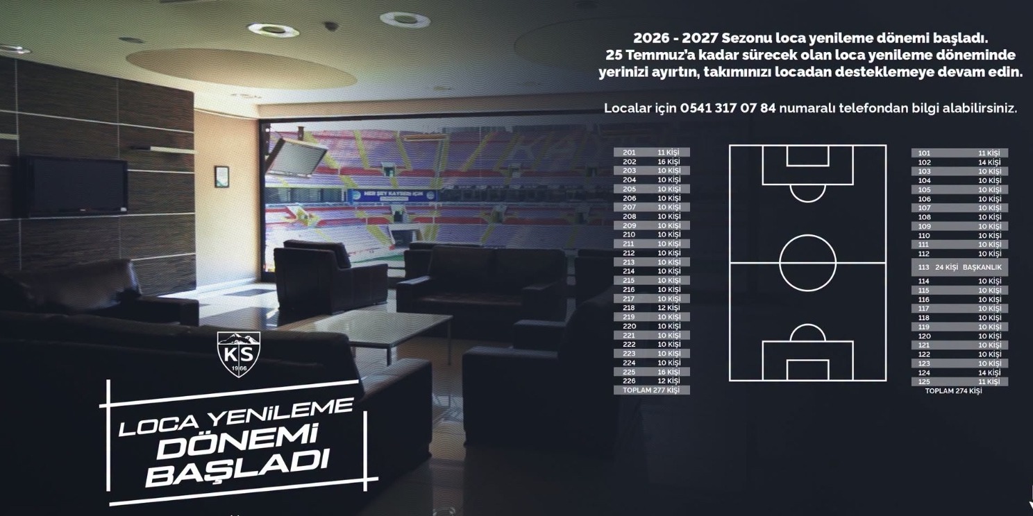 Kayserispor'da loca yenileme dönemi başladı
