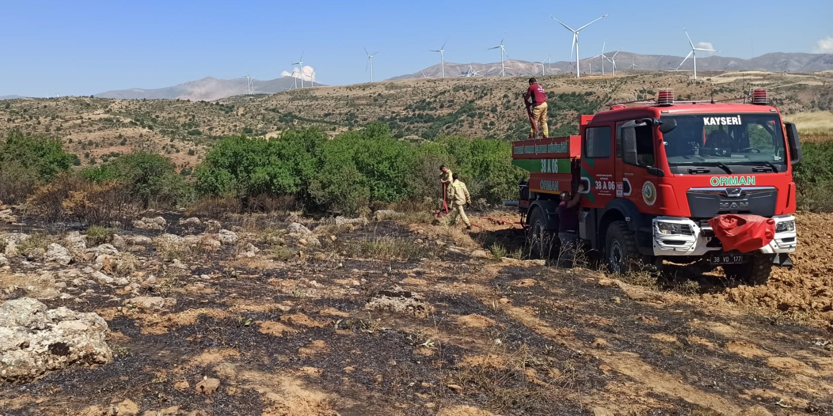 Yahyalı'daki yangın söndürüldü