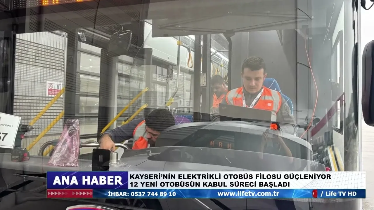 KAYSERİ’NİN ELEKTRİKLİ OTOBÜS FİLOSU GÜÇLENİYOR 12 YENİ OTOBÜSÜN KABUL SÜRECİ BAŞLADI